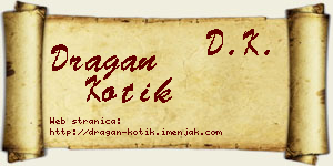 Dragan Kotik vizit kartica